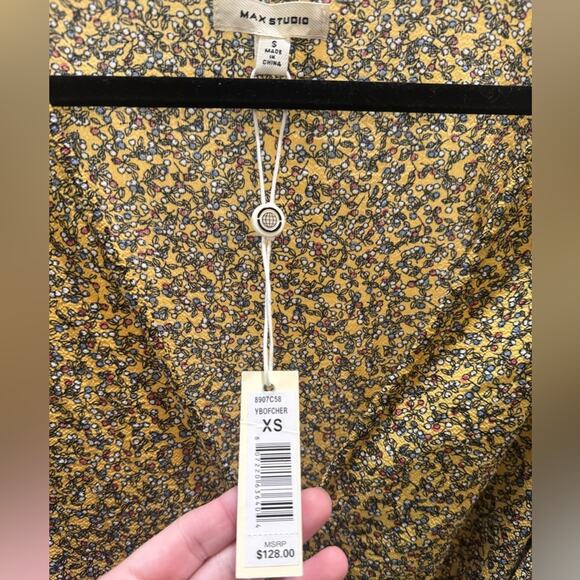 Max Studio Ruffle Crepe High/Low Wrap Sundress - NWT - MSRP $128 - Picture 7 of 7